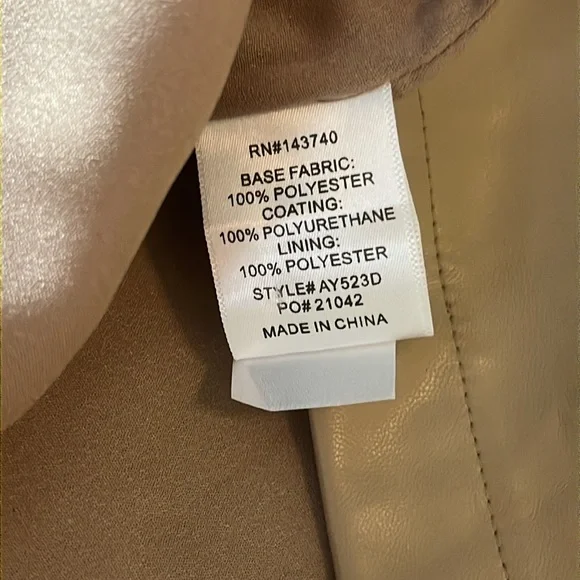 HYACINTH HOUSE by TUCKERNUT Butterscotch Bitsy Faux Leather Mini Swing Dress- M - Picture 14 of 16